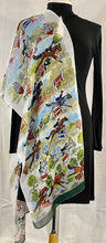Load image into Gallery viewer, Frédérique’s Hunter Jumper Scene Design 72” X 18” Modal Fabric Scarf