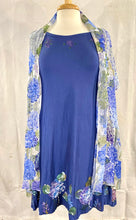 Load image into Gallery viewer, Frédérique’s Hydrangea Design 72” X 18” Scarves. Available in both Modal ($40) and Silk Fabric ($48)