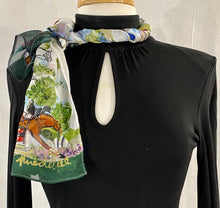 Load image into Gallery viewer, Frédérique’s Hunter Jumper Scene Design 72” X 18” Modal Fabric Scarf