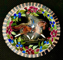 Load image into Gallery viewer, Versailles Collection - 8.5" Dressage Motif Walnut Wood Bowl