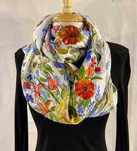 Load image into Gallery viewer, Frédérique’s Provence Design 72” X 18” Silk Scarf
