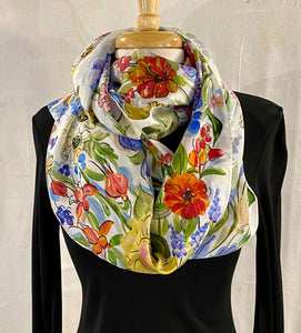 Frédérique’s Provence Design 72” X 18” Silk Scarf