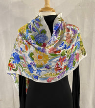 Load image into Gallery viewer, Frédérique’s Provence Design 72” X 18” Silk Scarf
