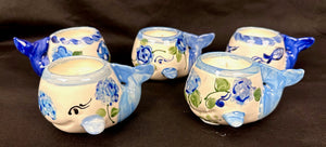 NEW!!! Happy Whale Candles! Hydrangea & Fish Motifs