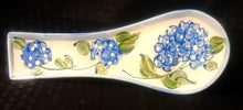Load image into Gallery viewer, 11&quot; Ceramic Hydrangea Spoon Rest
