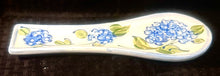Load image into Gallery viewer, 11&quot; Ceramic Hydrangea Spoon Rest

