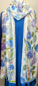 Frédérique’s NEW Hydrangea "And More" Design 72” X 18” Scarf in both Modal ($40) and Silk ($48)!