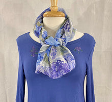 Load image into Gallery viewer, Frédérique’s Hydrangea Design 72” X 18” Scarves. Available in both Modal ($40) and Silk Fabric ($48)
