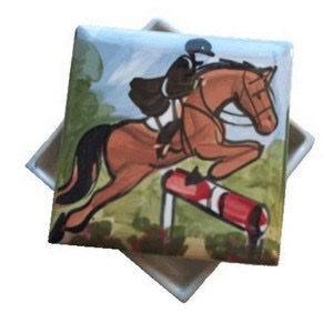 Equestrian Square Trinket Box - 6