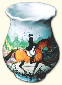 Equestrian Ruffle Vase - 6