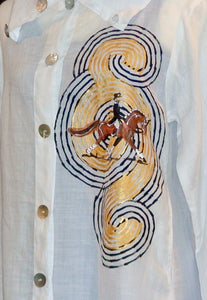 Dressage Jacket - Hand painted on Linen w/ Pockets!