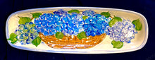 Load image into Gallery viewer, 18&quot; X 6&quot; Ceramic Hydrangea Bread Tray
